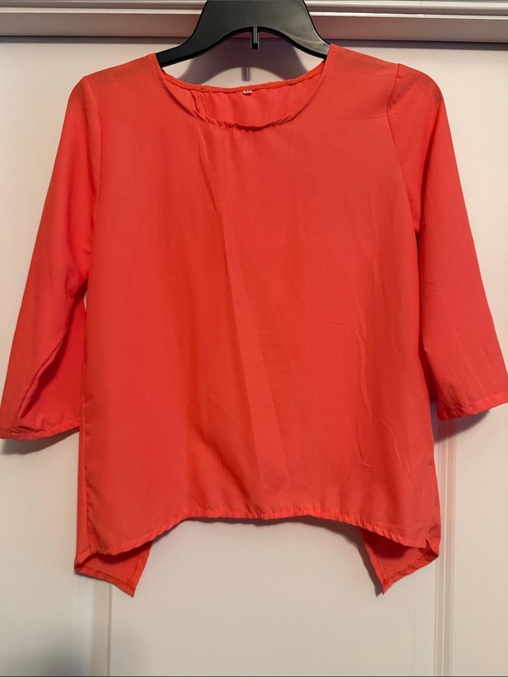 Women’s Orange High-Low Blouse